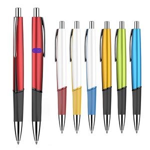 Plastic Triangle Click Pen With Grip