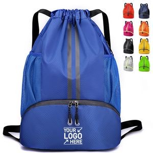 Water Resistant Drawstring Sports Backpack