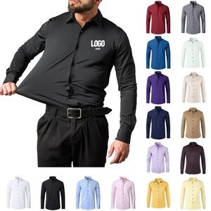 Four-Way Stretch Long Sleeve Men Shirt