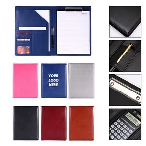 Textured Faux Leather Cover Professional Padfolio