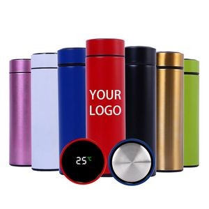 17 OZ. Touch Temperature Display Thermal Stainless Steel Water Bottles