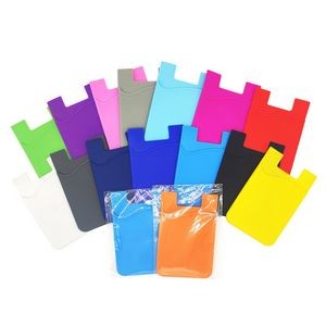 Convenient Silicone Wallet with Secure Adhesive Backing