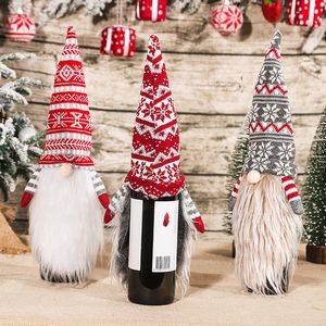 Enchanting Christmas Wine Bottle Covers for Festive Table Decor