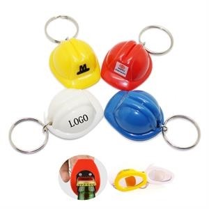 Construction Hat Key chain with Bottle Opener