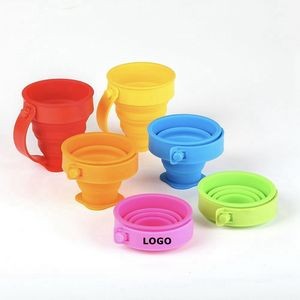 Collapsible Silicone Travel Cup with Handle