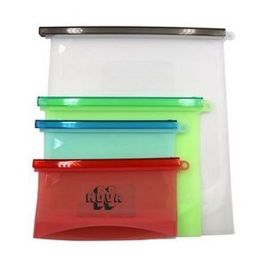 Reusable Silicone Food Storage Pouch with Zipper Seal