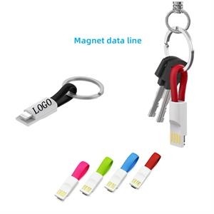 Portable Lightning Magnetic Charging Cable Keychain