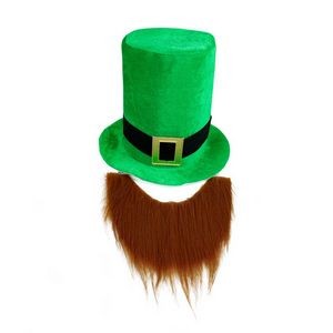 Green Velvet Top Hat Stovepipe Hat with Beard