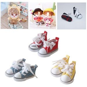 7.8in Canvas Shoes Humanoid Doll Stuffed Animals Clothes Accessories