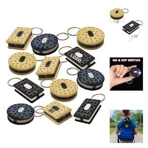 Sandwich Cookie Flashlight Keychains Led Key Chains