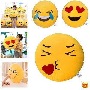 Emoji Heart Eyes Face Emoticon Cushion Stuffed Plush Soft Pillow