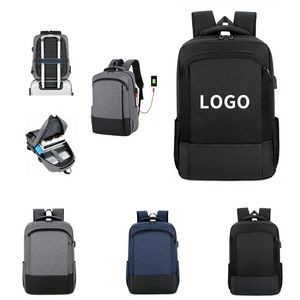 Waterproof Oxford Laptop Backpack with USB Charging Port