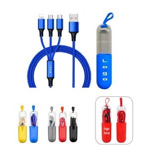 Braided 3 in 1 Charging Cable Capsule