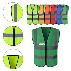 Lightweight Polyester High-Visibility Safety Vest