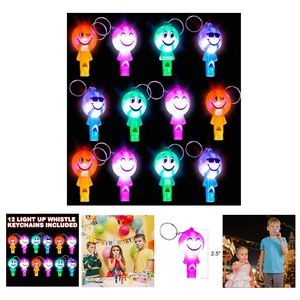 Light Up Keychains for Kids with Whistles
