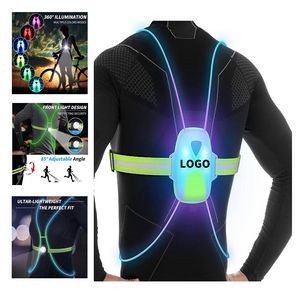 Reflective Running Vest with Front Light