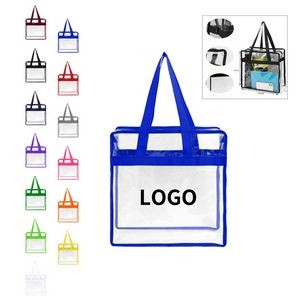 Transparent Event-Compliant Tote with Zipper