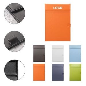 Executive PU Leather Clipboard with Magnetic Clip