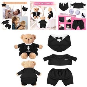 Set of Tuxedo Outfit Bear Clothes Suitable for 13-15 Inch
