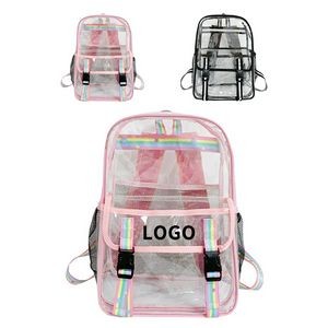 Clear Backpack with Reflective Straps