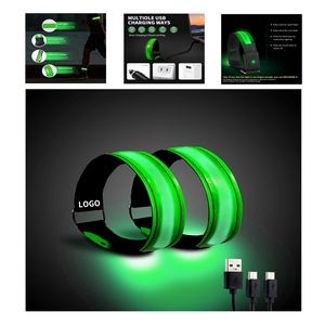 Rechargeable LED Armband Reflective Running Gear