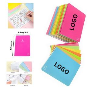 3.5" x 5" 24 Sheets Double-Sided Ruled Pages Candy Colors Portable Pocket Steno Memo Notebook