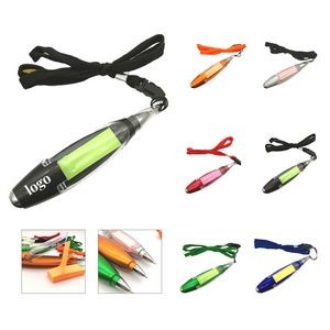 LED Pen With Sticky Notes Lanyards