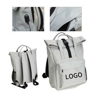 Modern Roll-Top Business Backpack