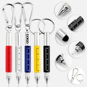 Keychain Ballpoint Pens With Rulers Touch Screen Stylus