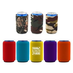 Neoprene Collapsible Can Cooler w/ 1 Color Imprint