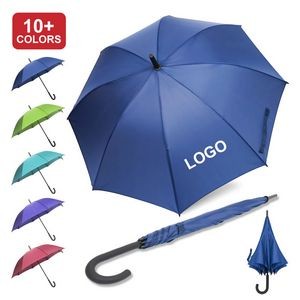 Handle Automatic Gift Advertising Umbrella Black Coating Pongee