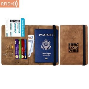 PU Travel Passport Holder Vaccine Card Holder Rfid Wallet