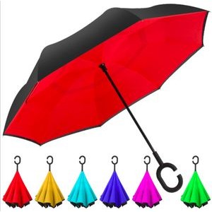 Reverse Umbrella With C-Shaped Handle