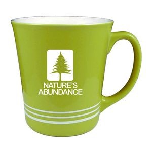 16 oz. White In / Lime Green Out with White Bands Mug