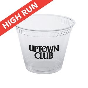 9 oz. Squat PET Plastic Cup - High Run