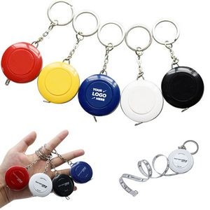 Round Clothes Measuring Ruler with Keychain