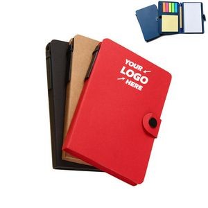 Notebook With Pen And Sticky Notes