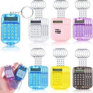 Transparent Flip-Top Calculator with Keychain