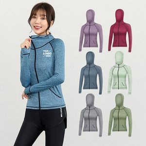 Women's Full Zip Athletic Hooded Jackets