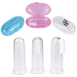 Clear Baby Finger Massage Toothbrush with Box
