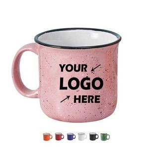 15oz Colored Ceramic Spotted Mug