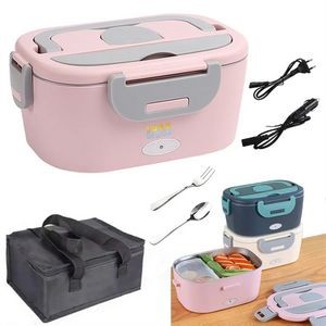 Portable USB Heating Lunch Box with Carry Bag - Home & Car Use
