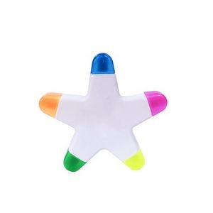 Vibrant Pentagram Highlighters Set in Five Colors: Illuminate with Style