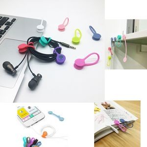 Magnetic Cable Clips - Organize Earbud Cords with Winder