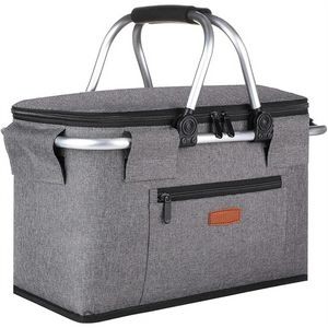 Insulated Picnic Basket Shopping Cooler with TPU Bag for Fresh Meals