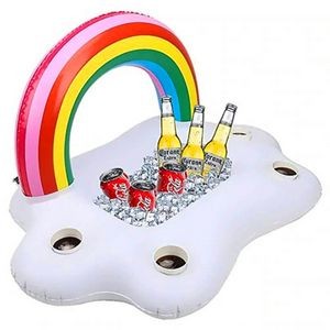Rainbow Inflatable Drink Holder Portable and Foldable Fun