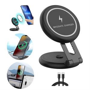 Magnetic Fast Wireless Car Charger - 15W Power Boost