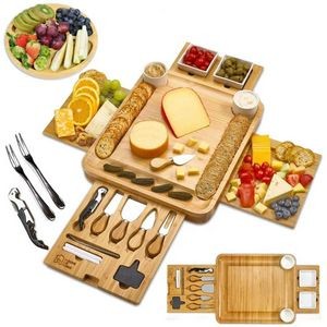 Bamboo Cheese Board Set for Elegant Charcuterie Delights