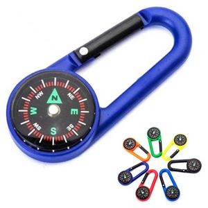 Versatile Travel Companion: 2-in-1 Plastic Carabiner with Integrated Compass