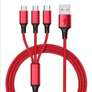 3-in-1 Mobile Phone Data Cable – Fast Charging 2A Output